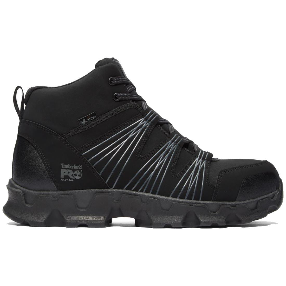 Timberland Pro Powertrain Alloy-Toe Work Boot Black Profile View