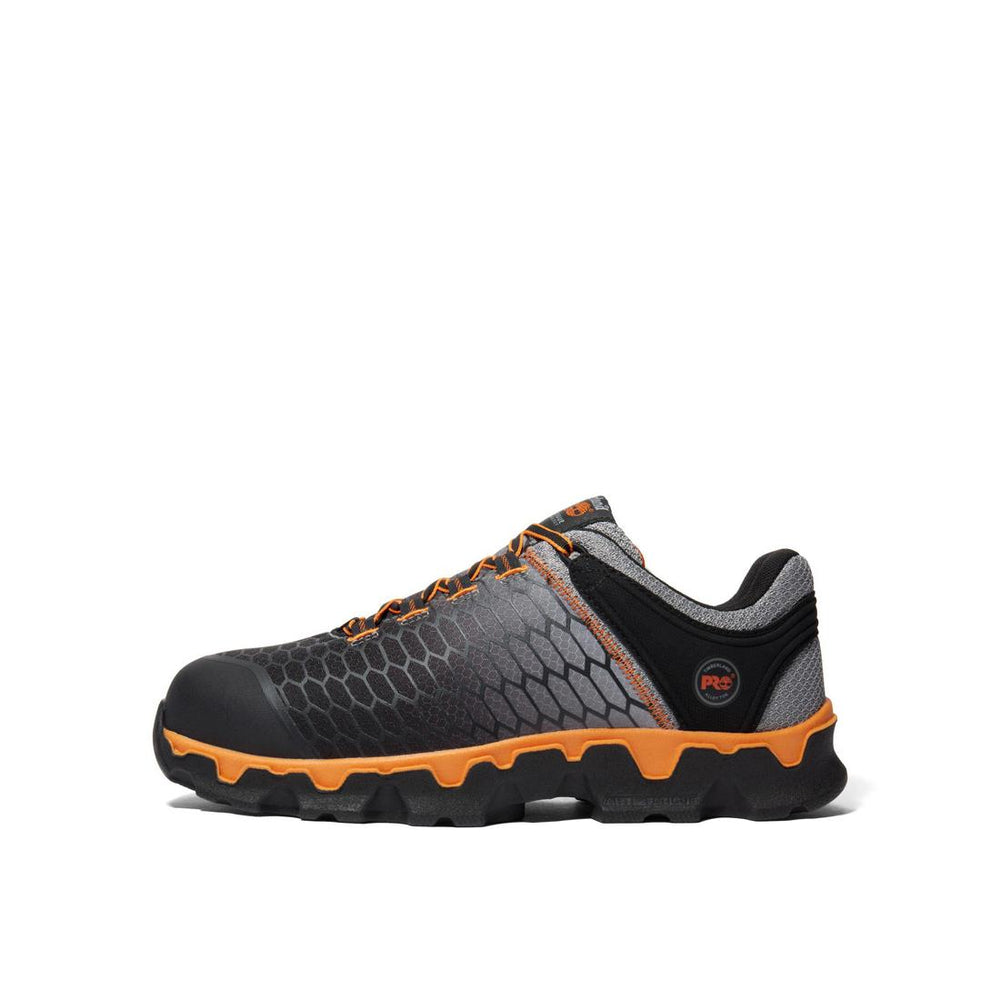 Timberland Pro Powertrain Sport Alloy-Toe Work Shoe Orange Angled View