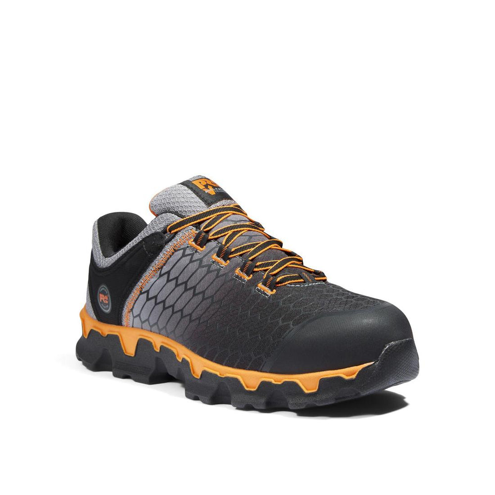 Timberland Pro Powertrain Sport Alloy-Toe Work Shoe Orange Medial View