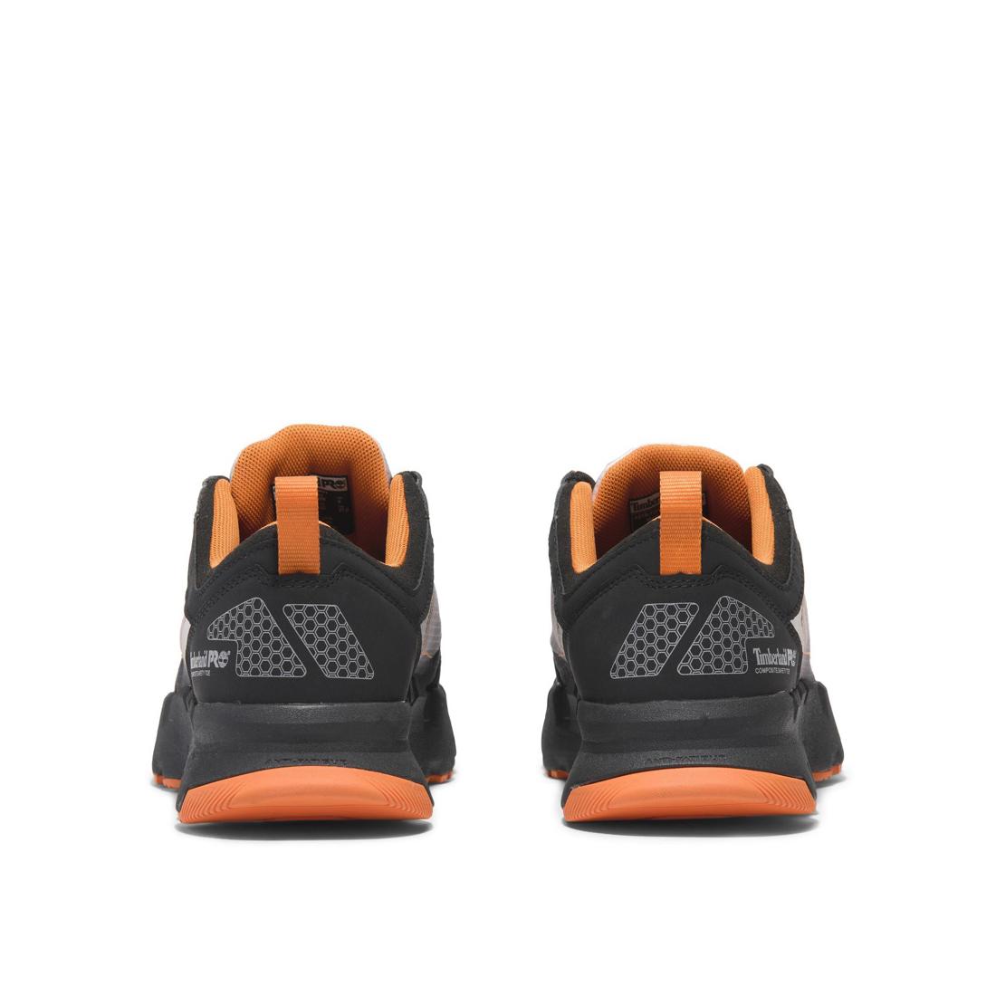 Timberland Pro Powertrain Ev Composite-Toe Work Shoe Gray Heel-Back View