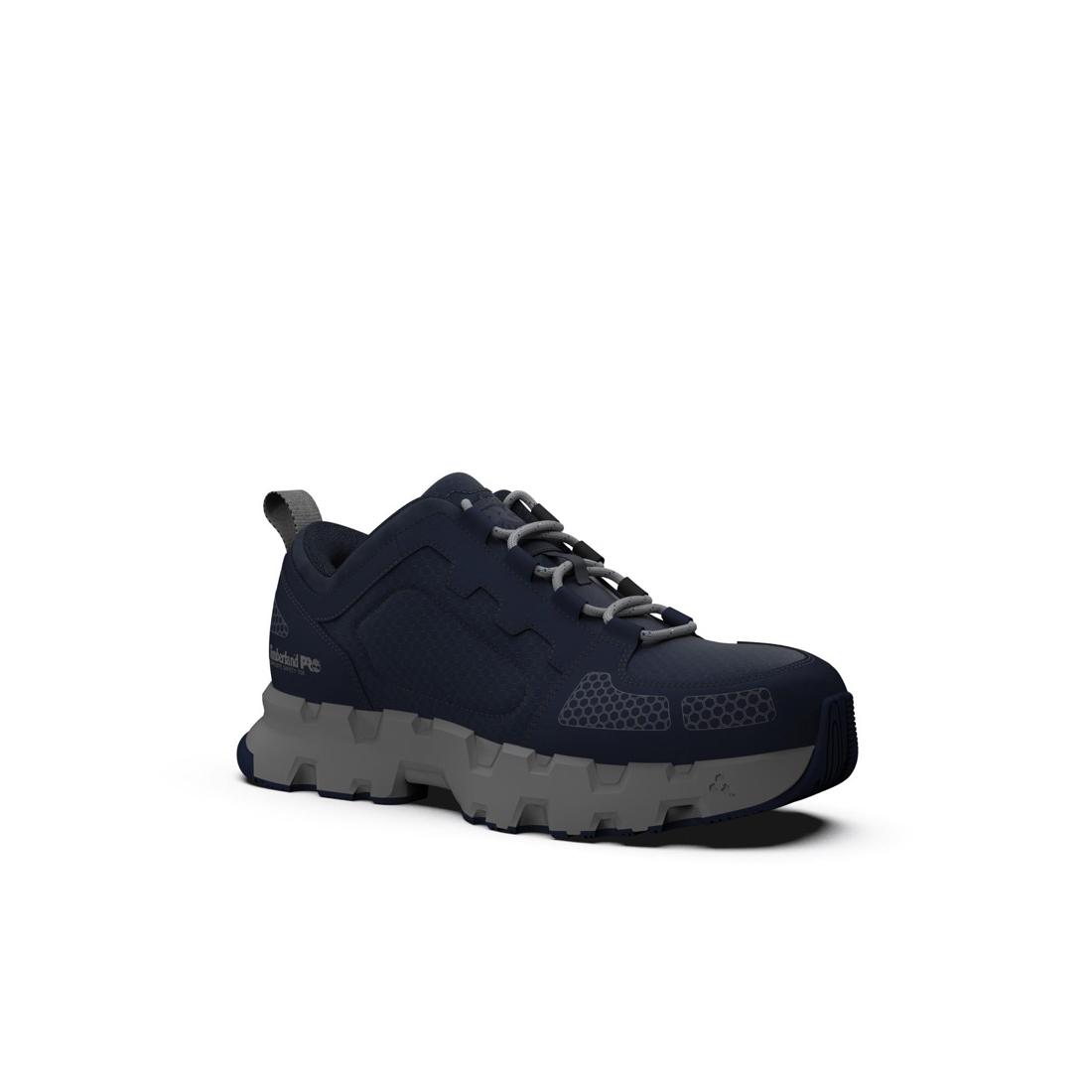 Timberland Pro Powertrain Ev Composite-Toe Work Shoe Blue Medial View