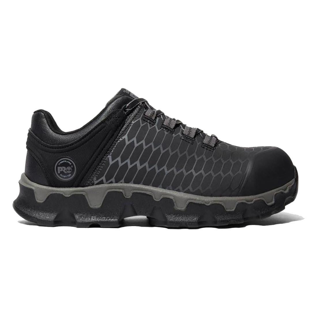 Timberland Pro Women's Powertrain Sport Alloy Toe Work Shoe Black Profile View