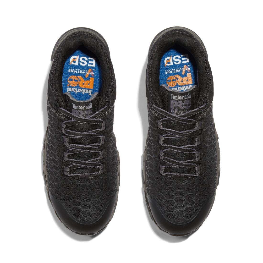 Timberland Pro Powertrain Sport SD35 Women’s Alloy Toe Work Shoes – Black Front-upper View