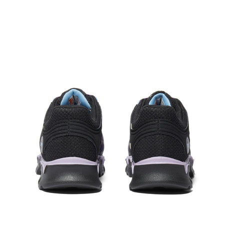 Timberland Pro Women's Powertrain Sport Alloy-Toe Work Shoe Black/Purple Heel-Back View
