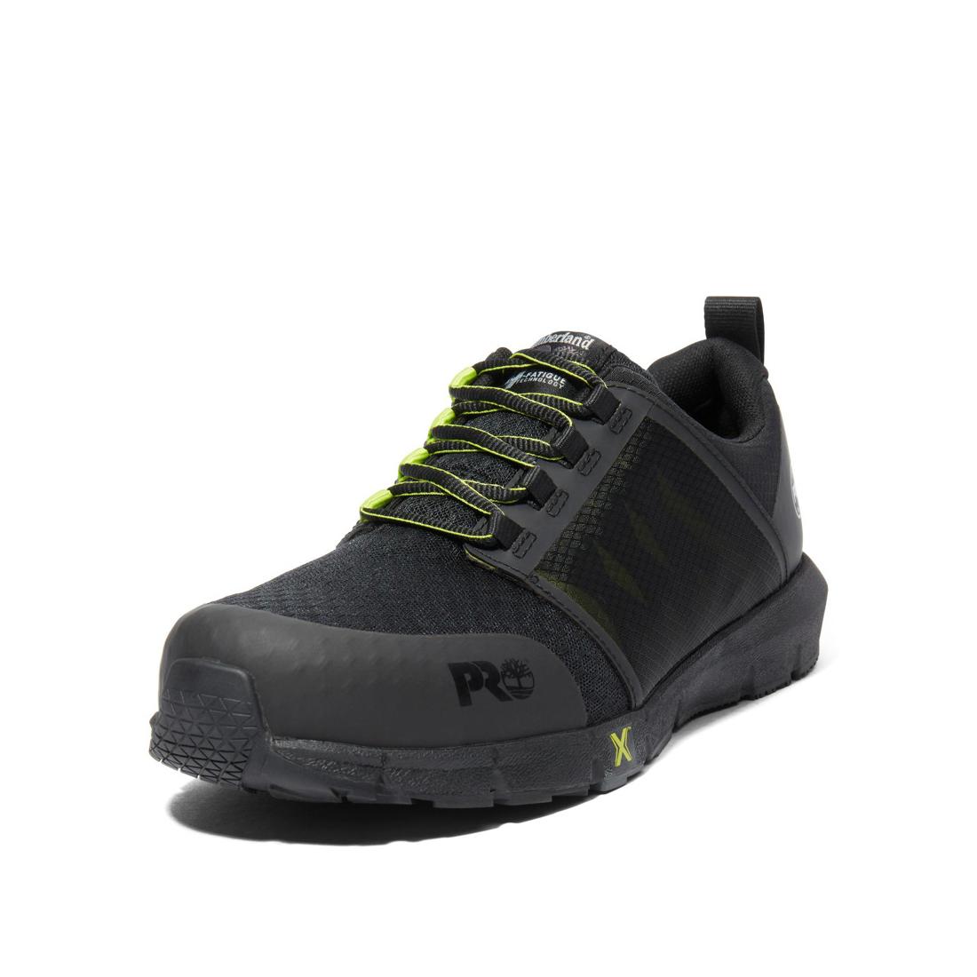 Timberland Pro Radius Composite-Toe Work Shoe Black/Yellow Detail View