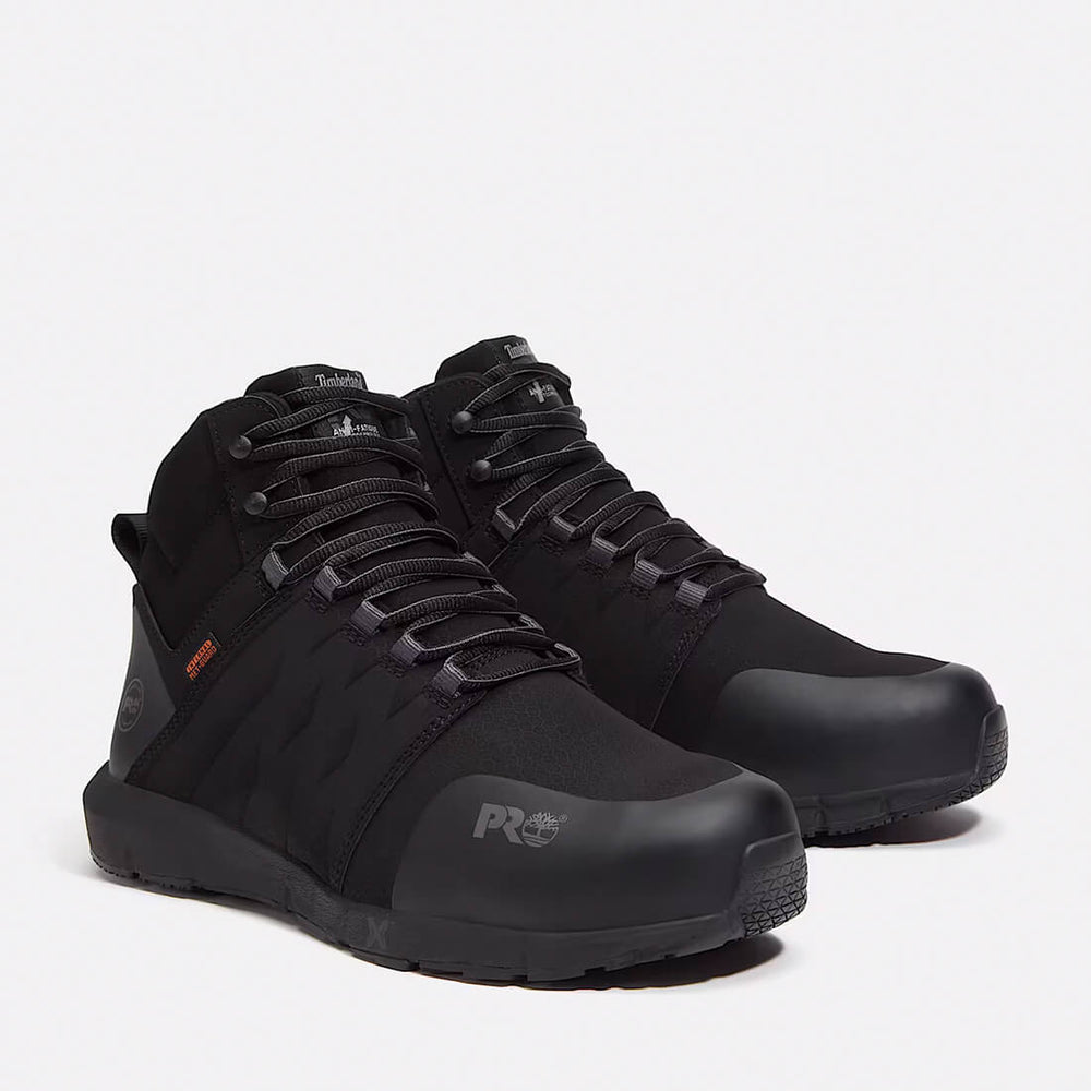 Timberland Pro Radius Mid Img Composite-Toe Work Boot Mid Black Medial View