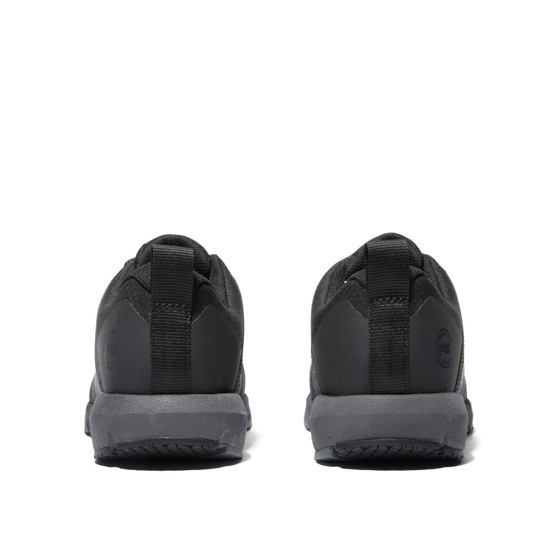 Timberland Pro Women's Radius Composite-Toe Work Shoe Black Heel-Back View