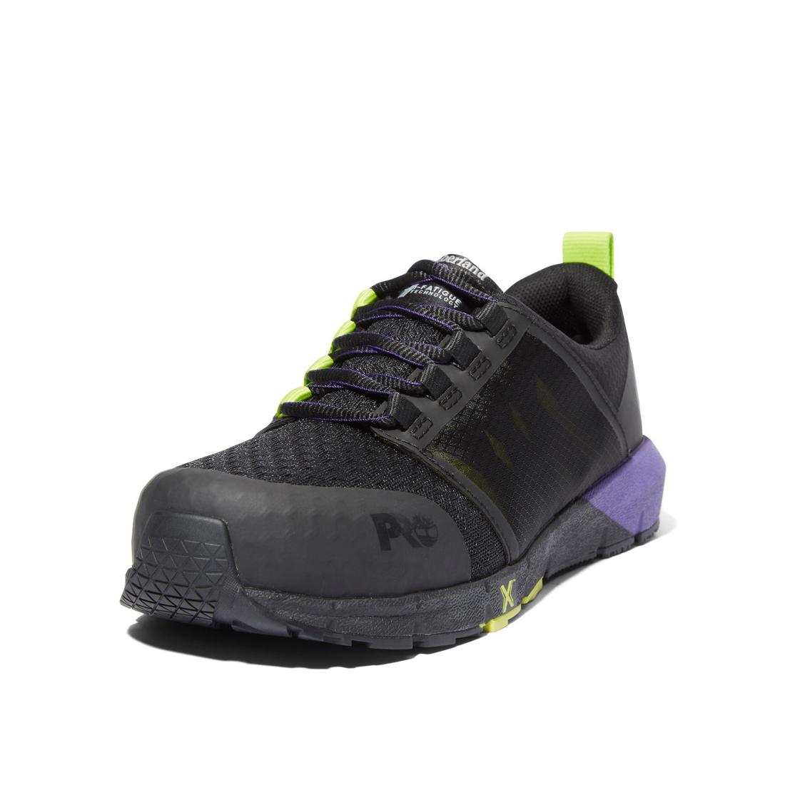 Timberland Pro Women's Radius Composite-Toe Work Shoe Black/Purple Detail View