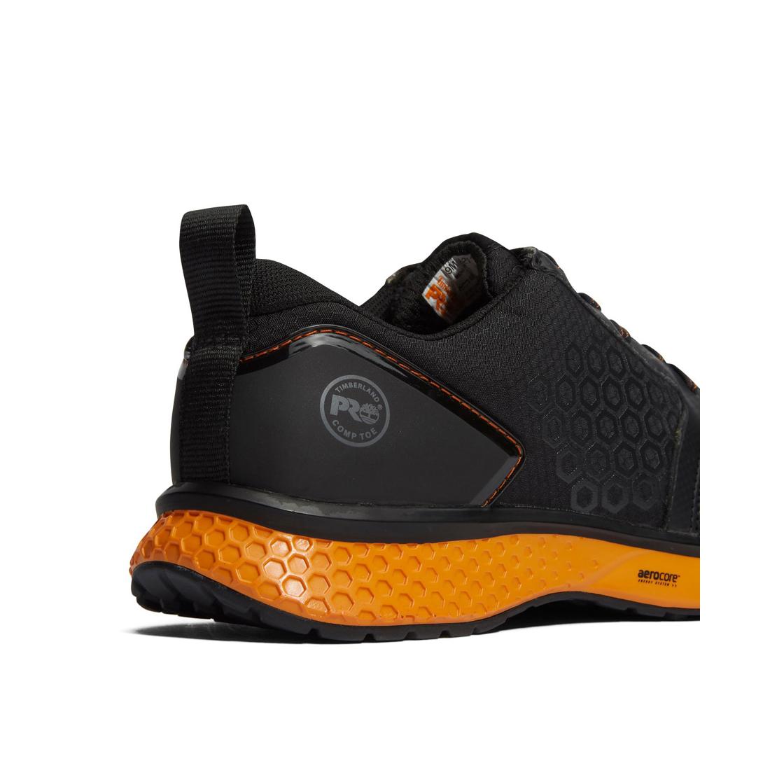 Timberland Pro Reaxion Composite-Toe Work Shoe Black\Orange View