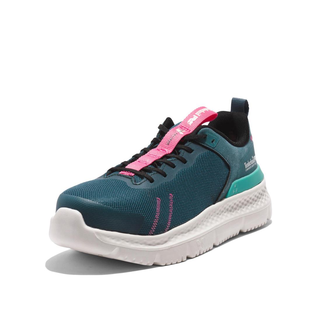 Timberland Pro Women's Setra Composite-Toe Work Shoe Teal Detail View