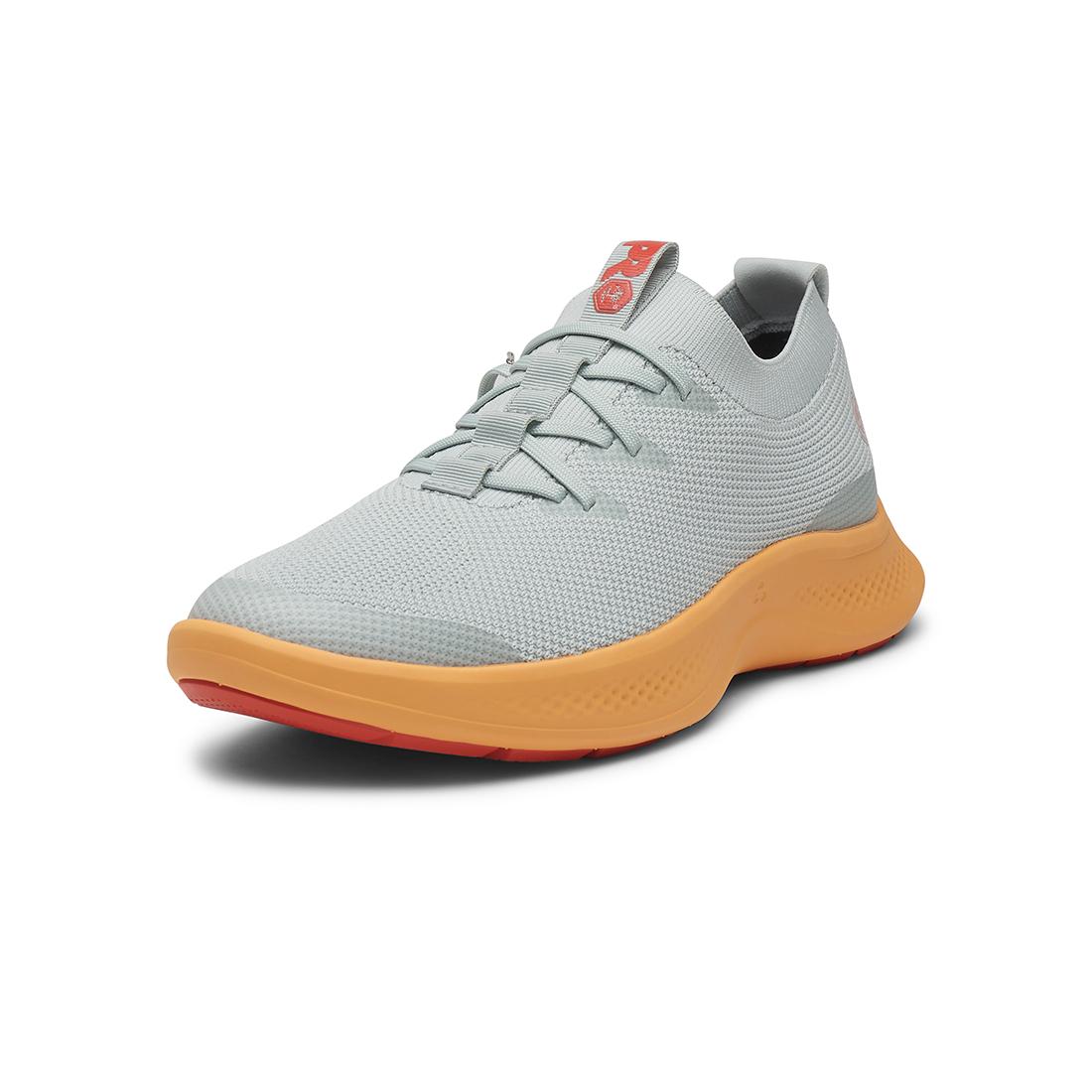 Timberland Pro Women's Solace Slipon Knit Work Shoe Grey/Orange Detail View