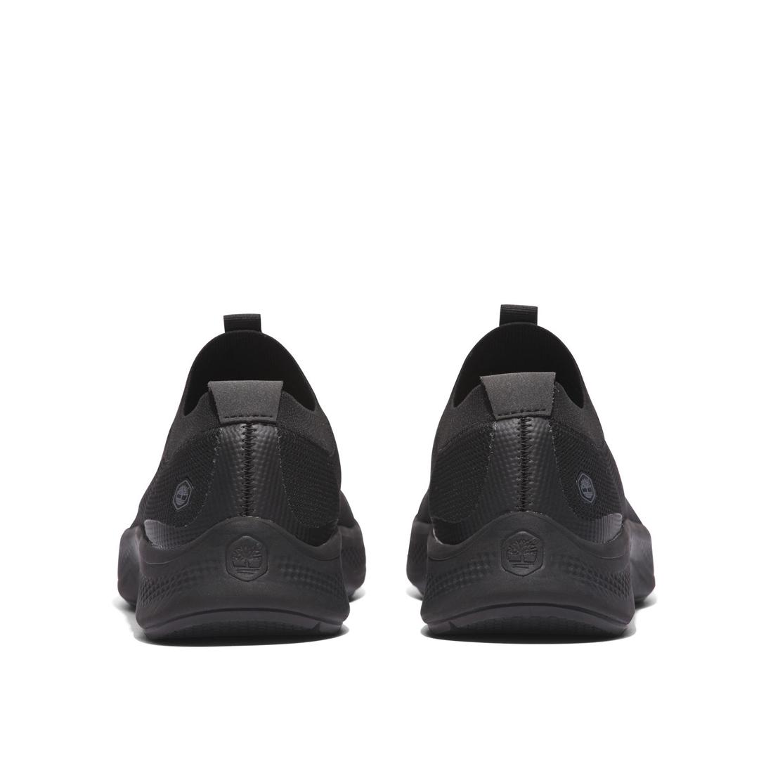 Timberland Pro Women's Solace Soft-Toe Slip-On Shoe Black Heel-Back View