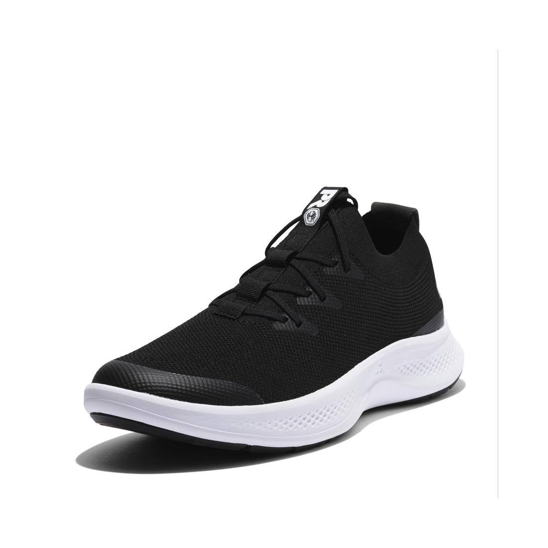 Timberland Pro Women's Solace Soft-Toe Slip-On Shoe Black/White Detail View