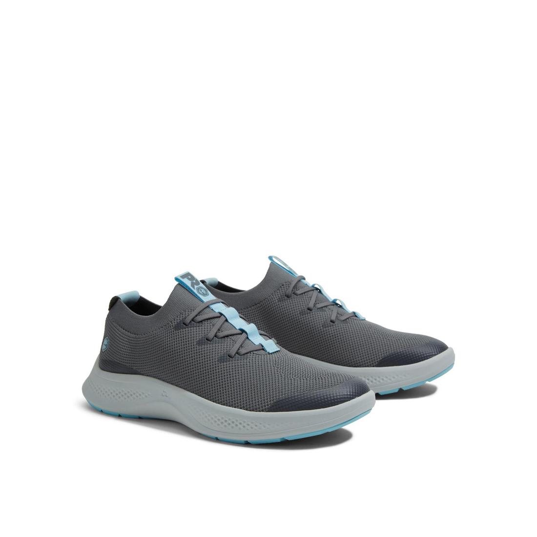 Timberland Pro Women's Solace Soft-Toe Slip-On Shoe Grey Angled View