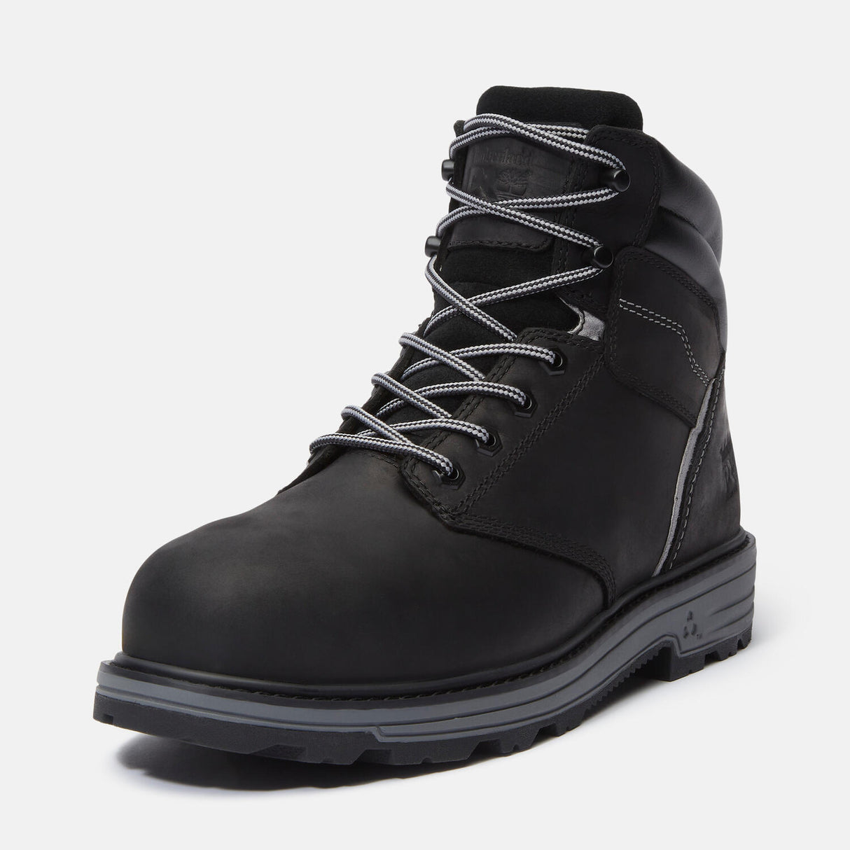Timberland Pro Tasker 6 Inch Alloy Toe Work Boots Black A416G angled image