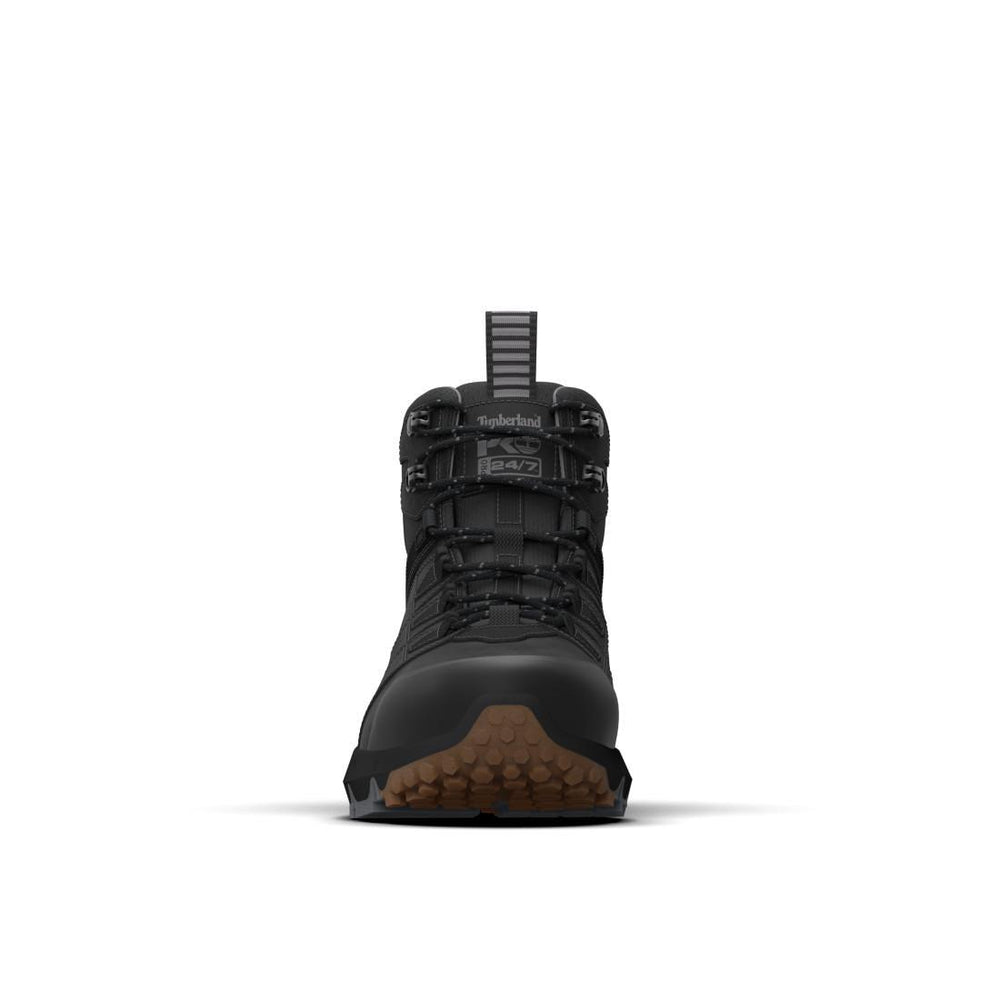 Timberland Pro Tempe Waterproof Soft Toe Work Boots Black Heel-Back View
