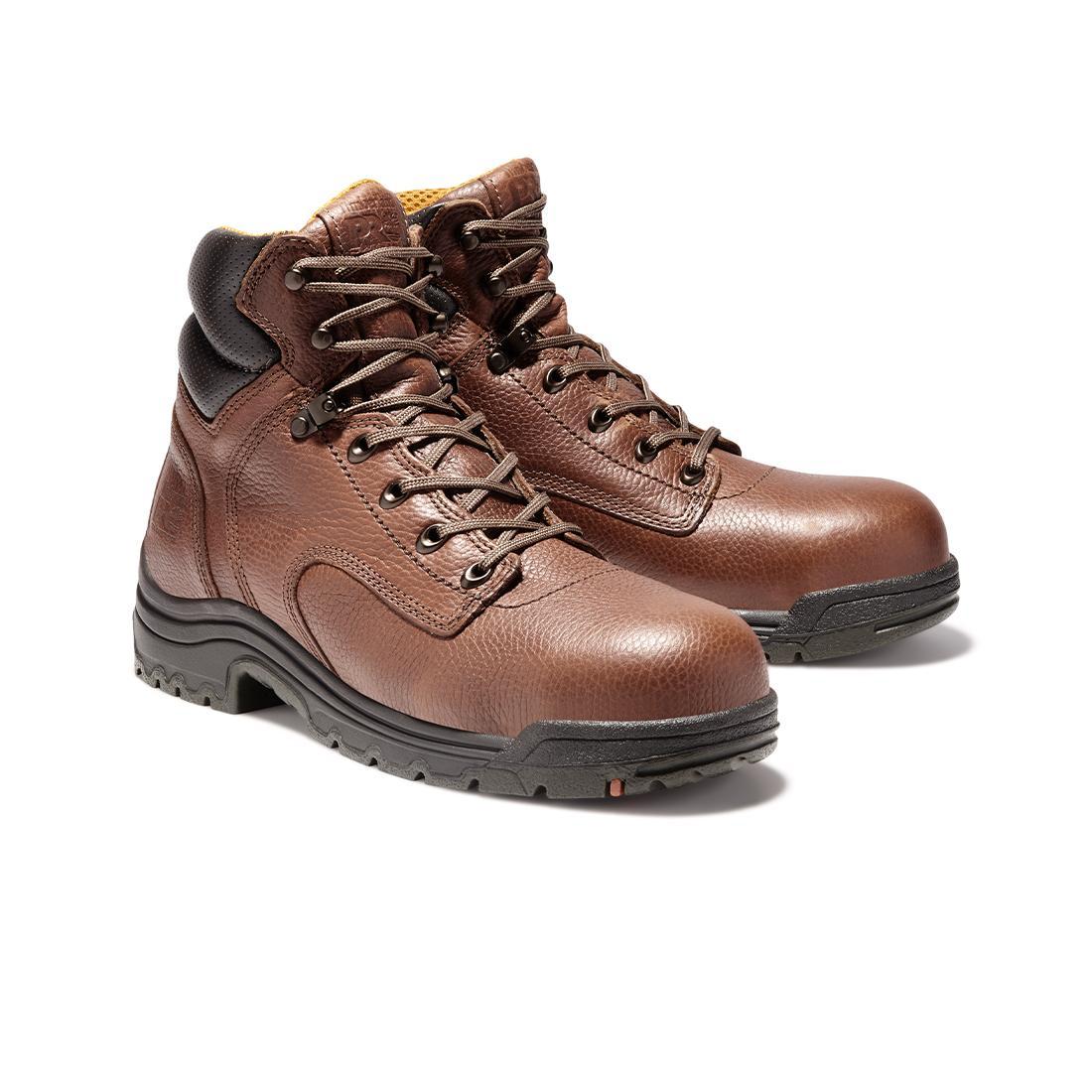 Timberland Pro Titan® 6-Inch Alloy-Toe Work Boot Brown Detail View