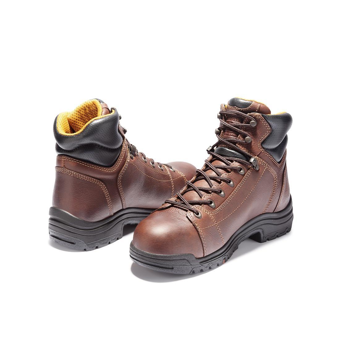 Timberland Pro Titan® Lace To Toe 6-Inch Alloy-Toe Work Boot Brown Heel-Back View