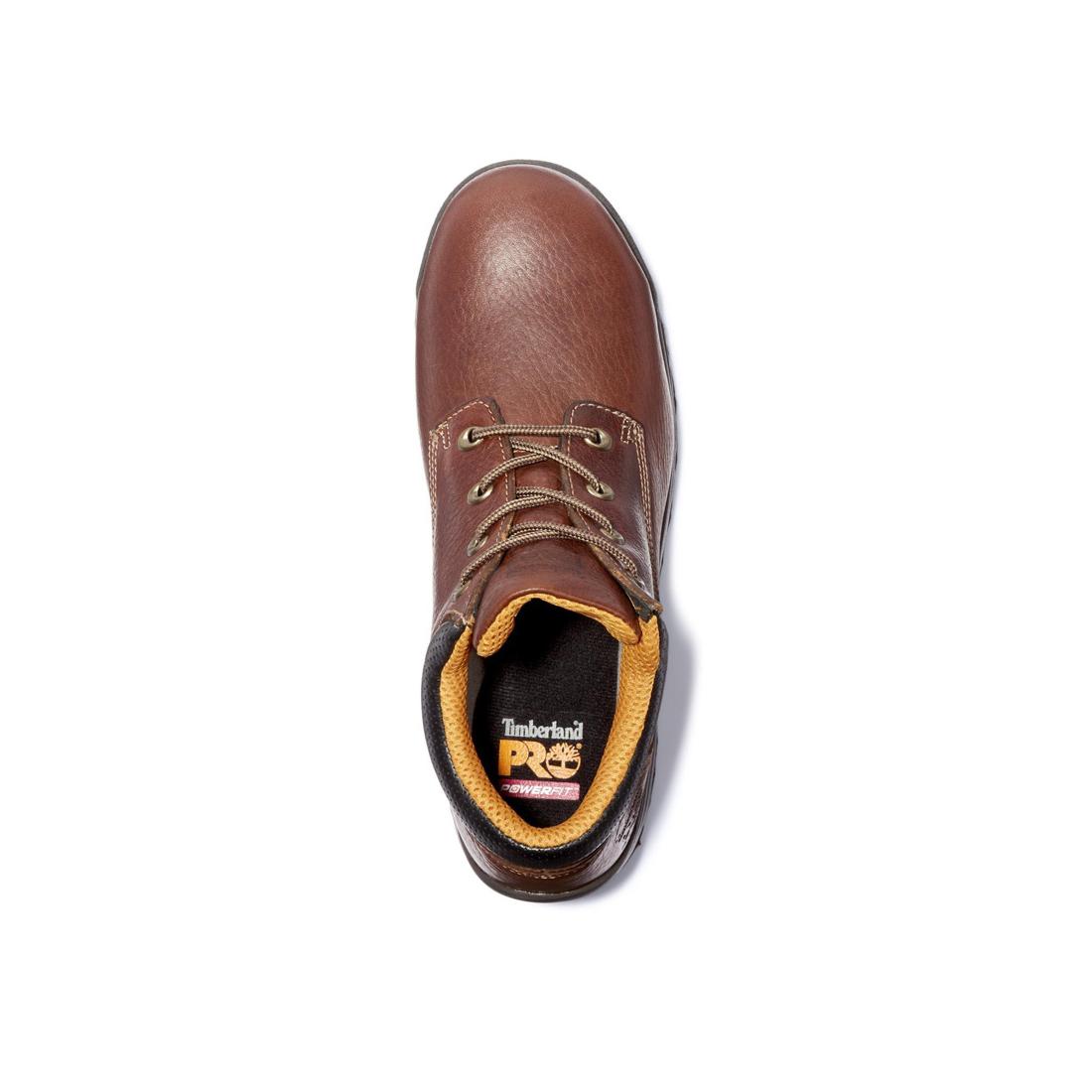 Timberland Pro Titan Alloy-Toe Oxford Work Shoe Brown Front-upper View