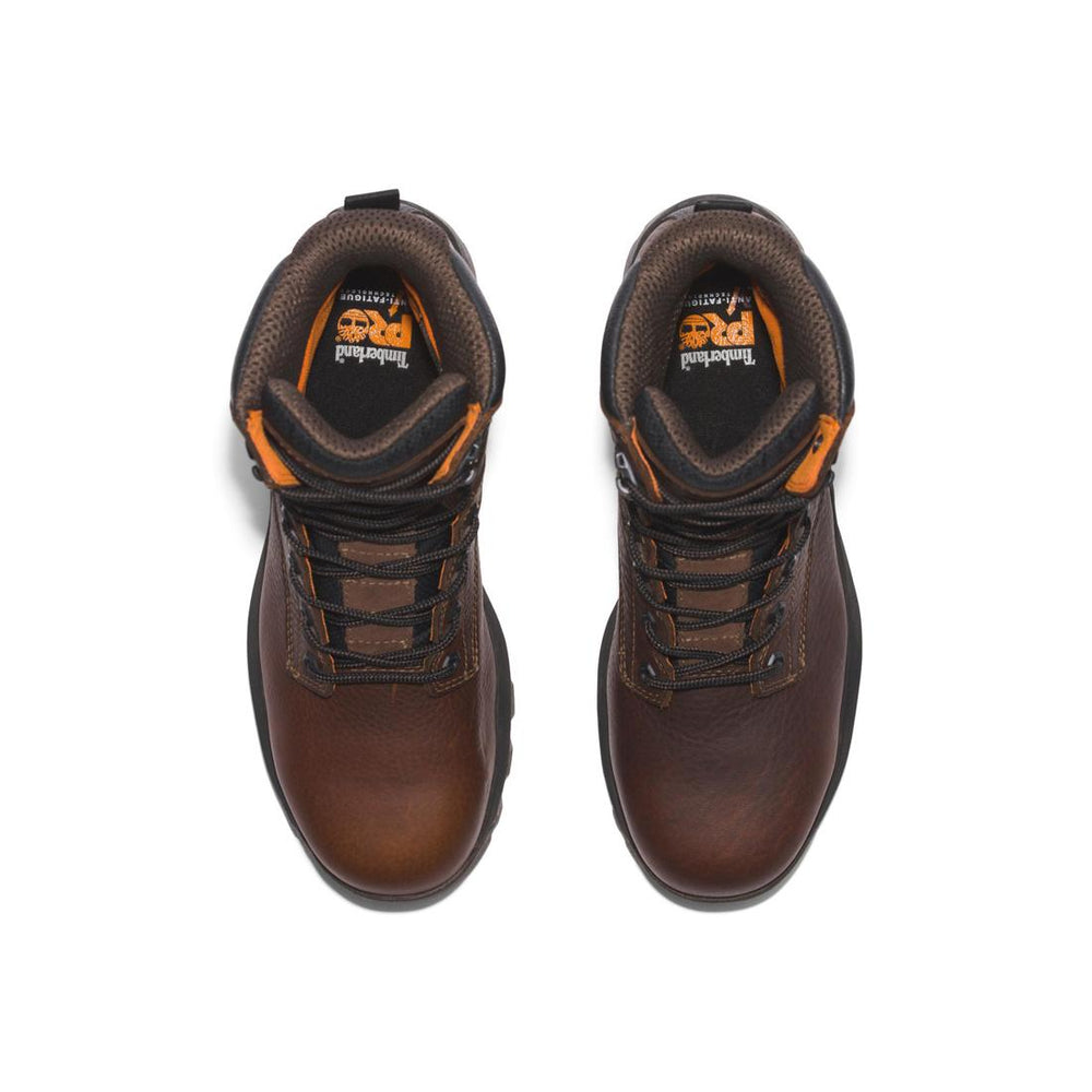 Timberland Pro Titan Ev 8 Inch Composite-Toe Waterproof Work Boot Brown Front-upper View
