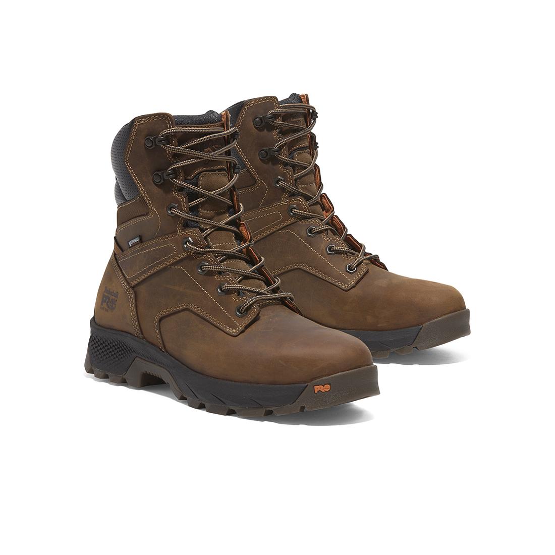 Timberland Pro Titan® Ev 8-Inch Waterproof Full Grain Work Boot Medium Brown Detail View