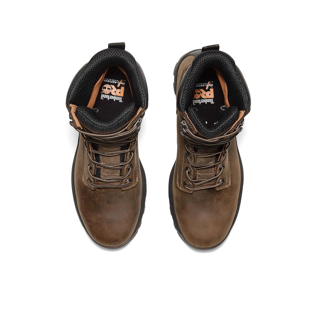 Timberland Pro Titan® Ev 8-Inch Waterproof Full Grain Work Boot Medium Brown Front-upper View