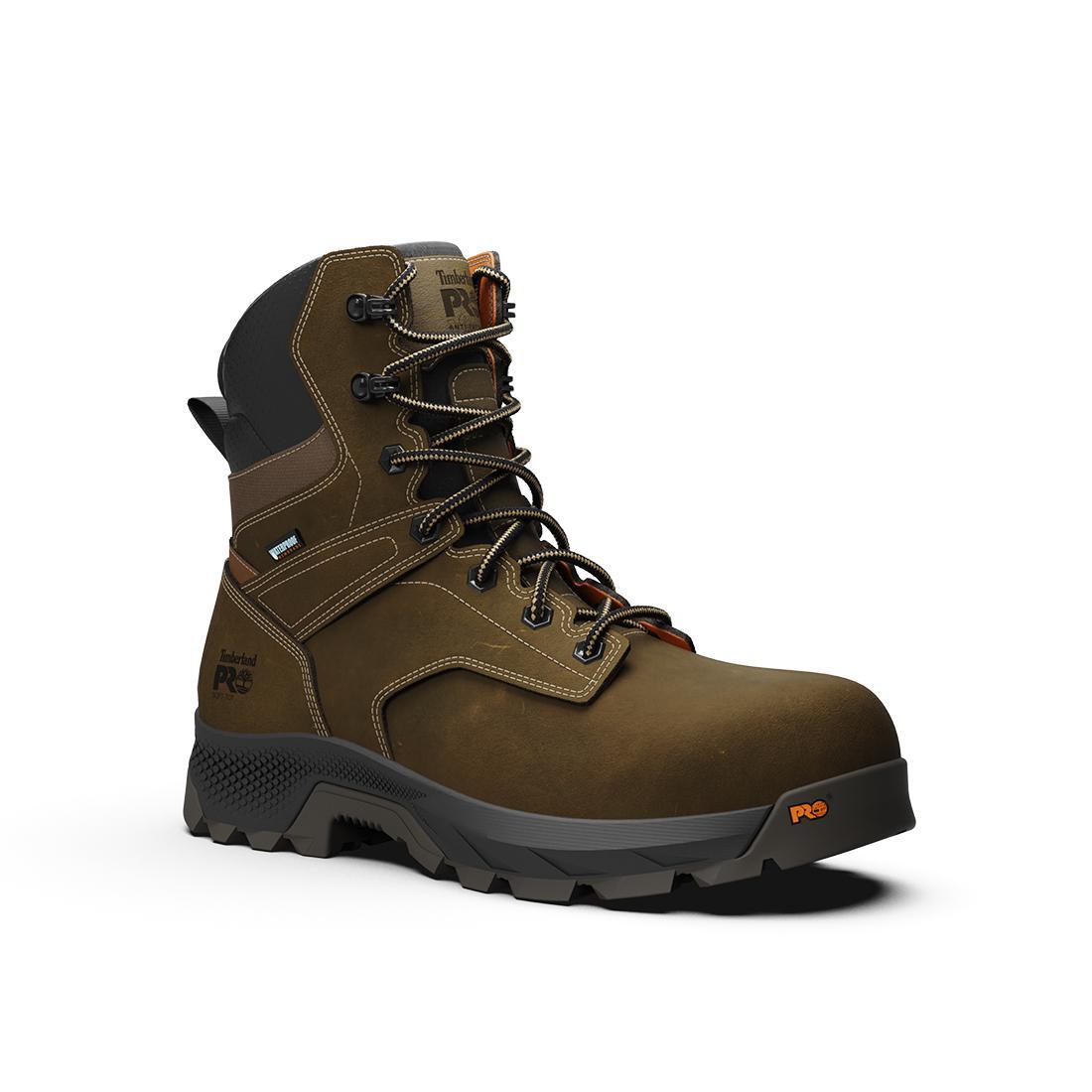 Timberland Pro Titan® Ev 8-Inch Waterproof Full Grain Work Boot Medium Brown Medial View