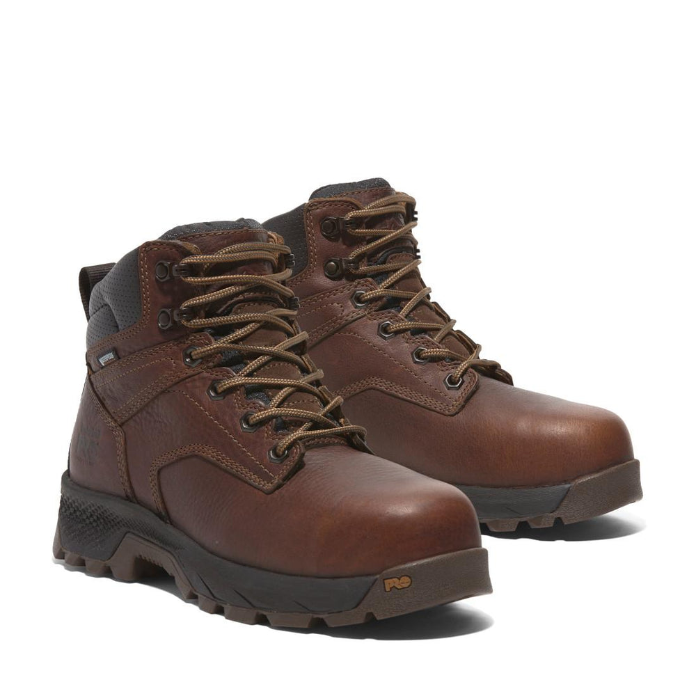 Timberland Pro Titan EV Women’s Waterproof Composite Toe Insulated Work Boots – Coffee Brown Front-upper View