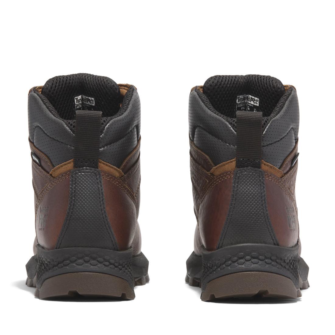 Timberland Pro Titan EV Women’s Waterproof Composite Toe Insulated Work Boots – Coffee Brown Heel-Back View