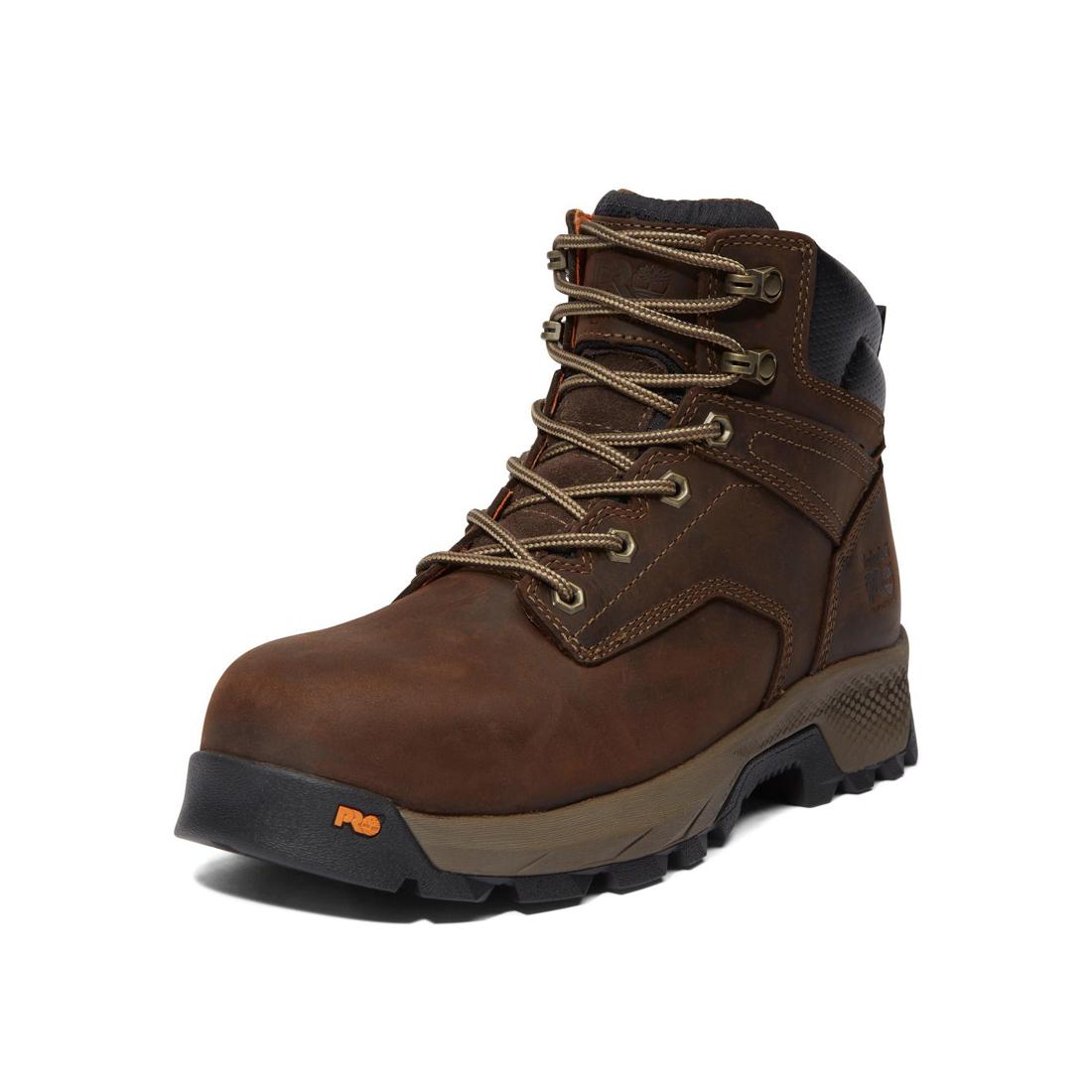 Timberland Pro Titan Ev 6 Inch Composite-Toe Work Boot Brown Detail View