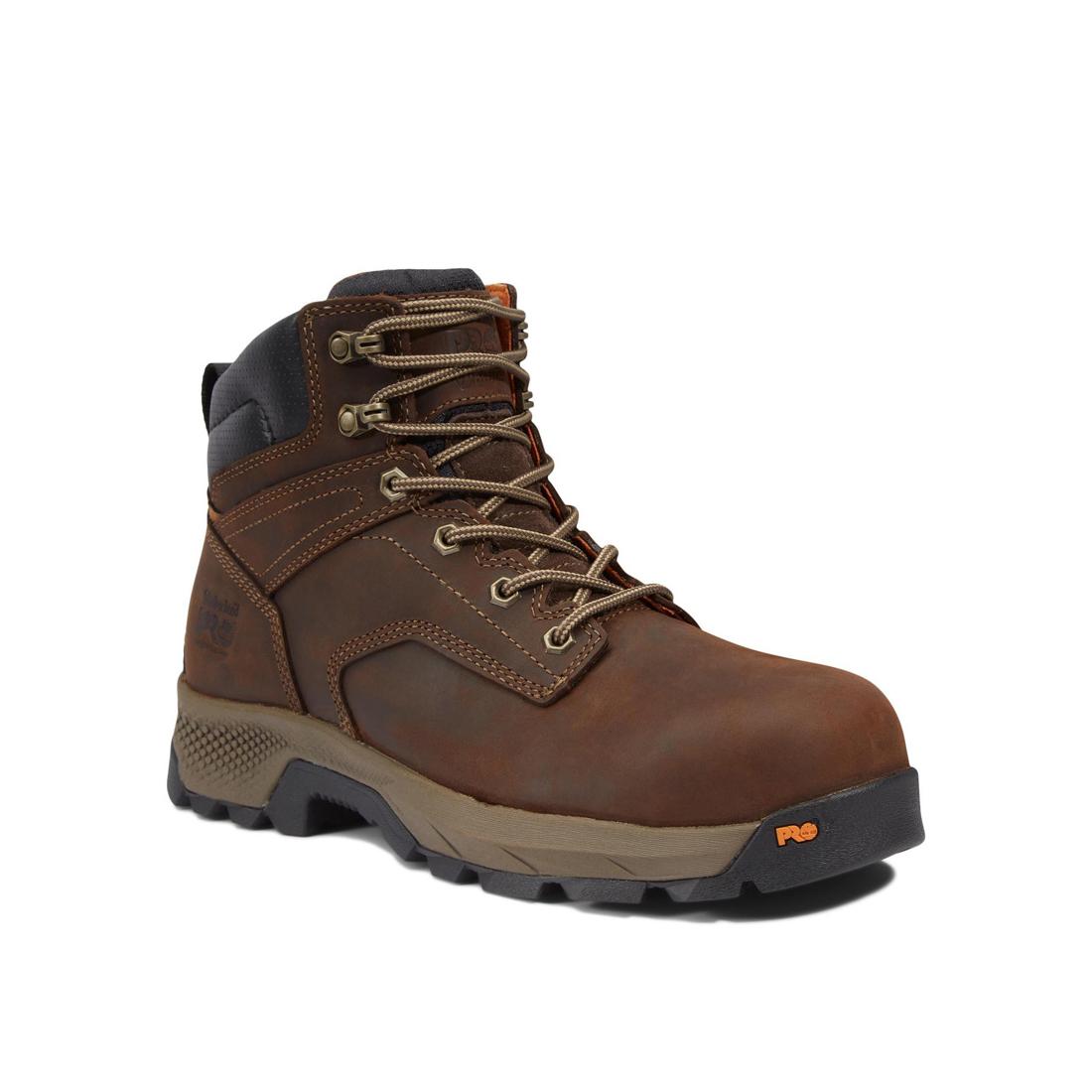 Timberland Pro Titan Ev 6 Inch Composite-Toe Work Boot Brown Medial View