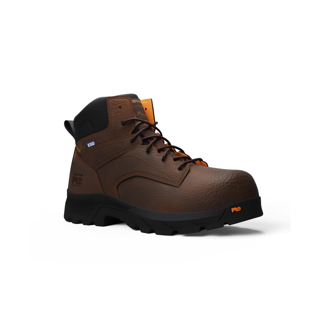 Timberland Pro Titan Ev 6 Inch Composite-Toe SD10 Work Boot Brown Coffee Medial View