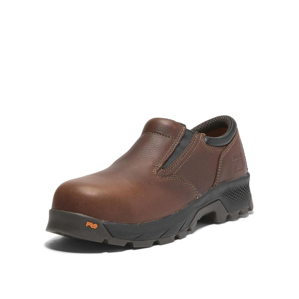 Timberland Pro Titan Ev Composite-Toe Slip-On Work Boot Brown Detail View