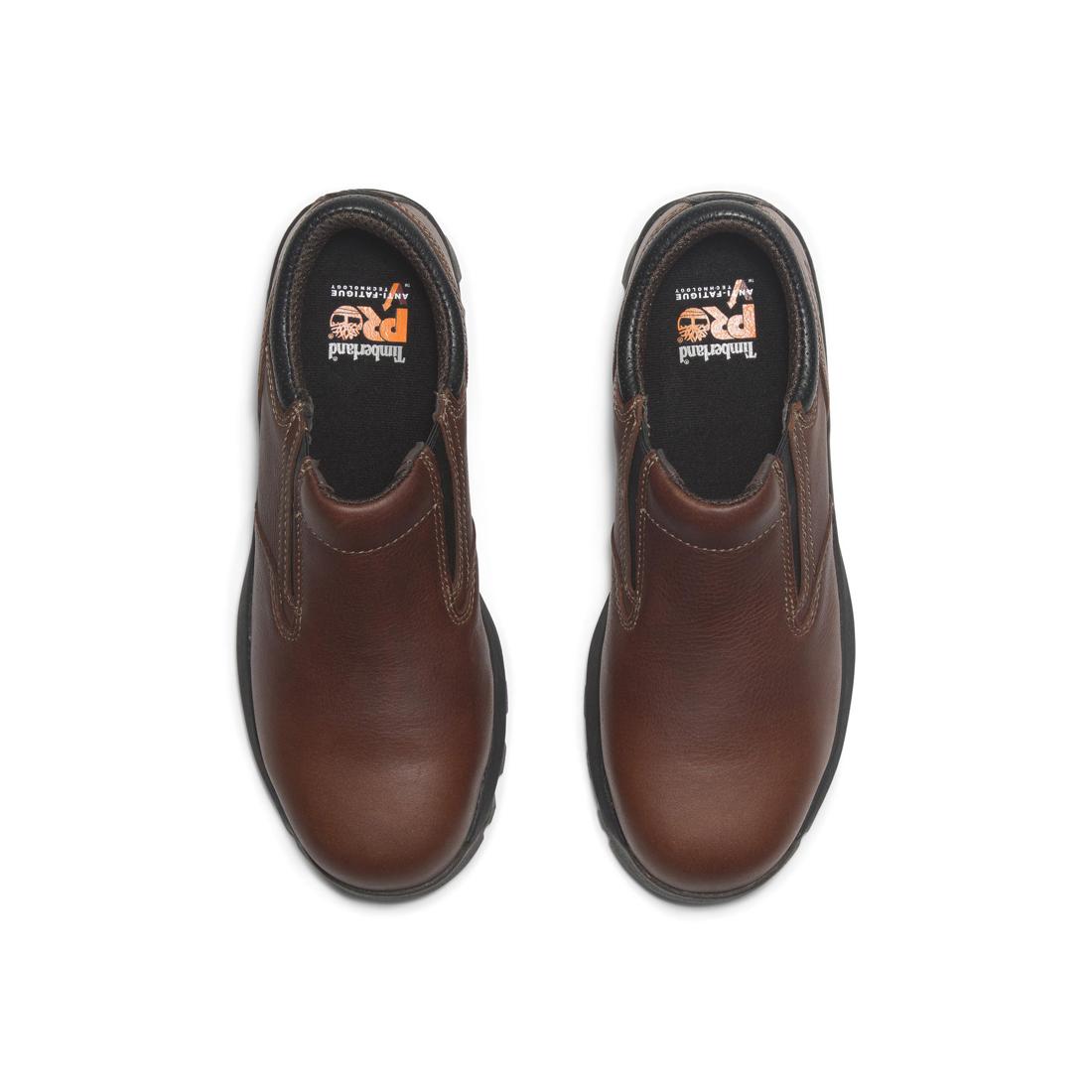 Timberland Pro Titan Ev Composite-Toe Slip-On Work Boot Brown Front-upper View