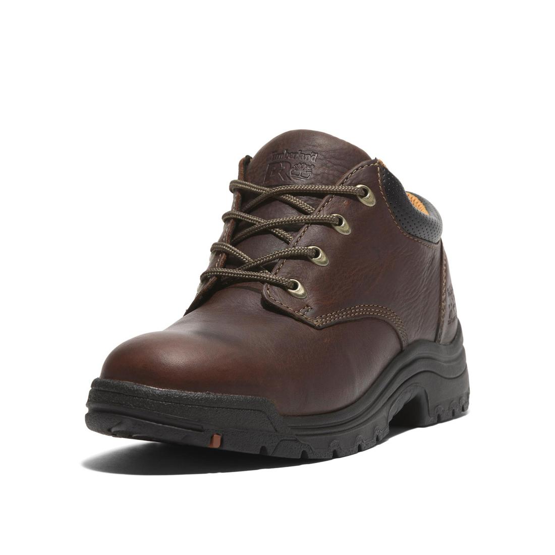 Timberland Pro Titan Soft-Toe Oxford Shoe Brown Detail View