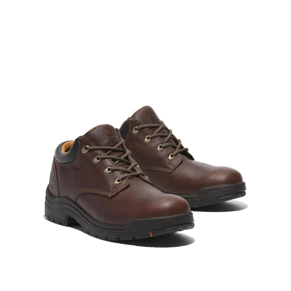 Timberland Pro Titan Soft-Toe Oxford Shoe Brown Medial View