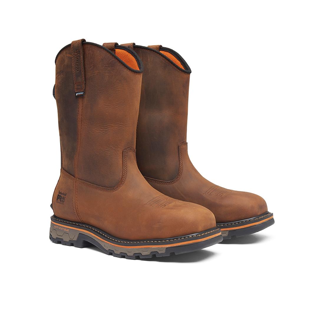 Timberland Pro True Grit Waterproof Nano-Toe Pull-On Work Boot Boa Full Grain Medium Brown View