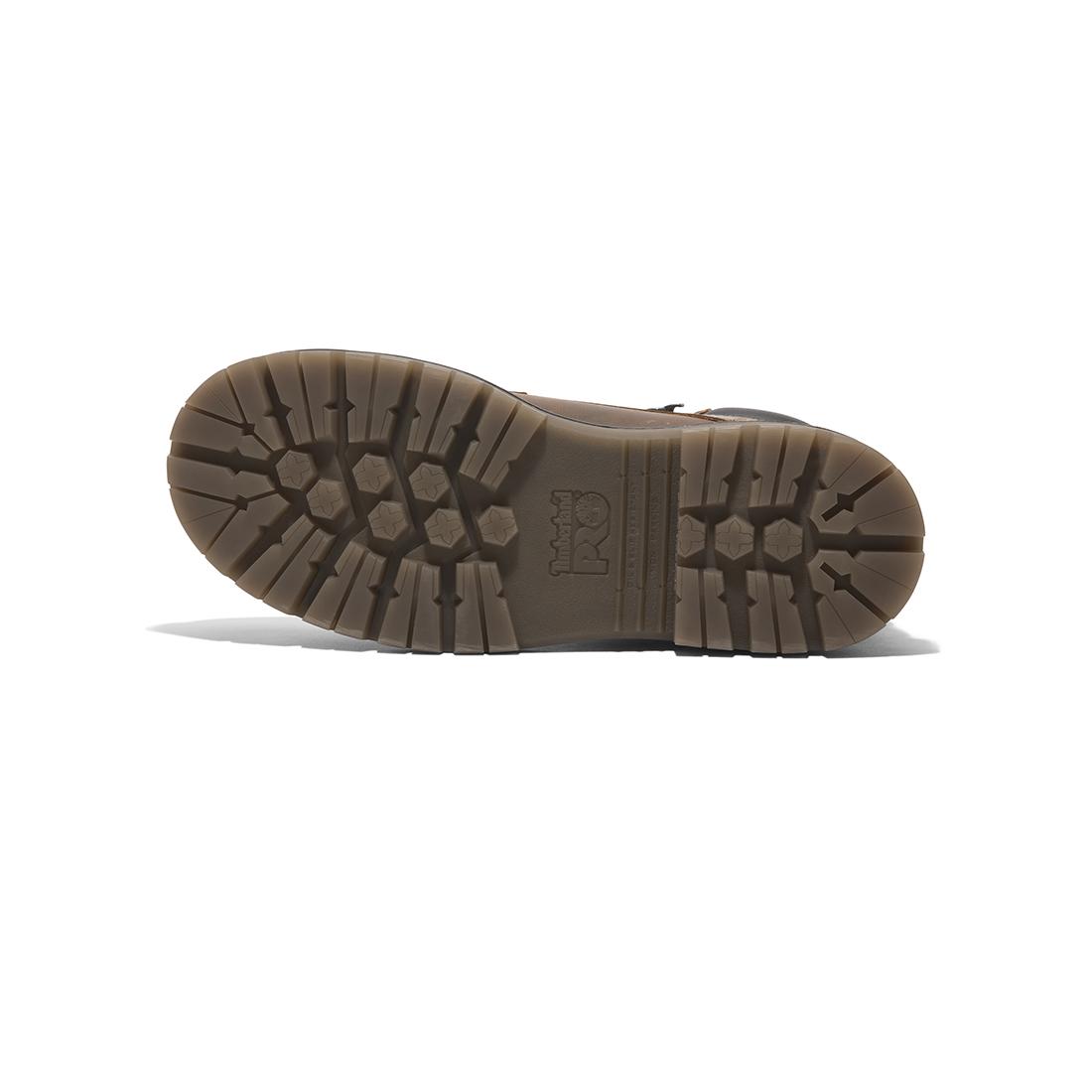Timberland Pro Whitman 6-Inch Waterproof Composite-Toe Work Boot Full Grain Dark Brown Sole View