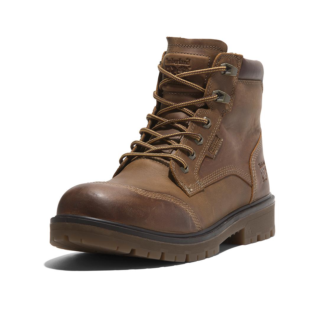 Timberland Pro Whitman 6-Inch Waterproof Full Grain Boot Medium Brown Detail View