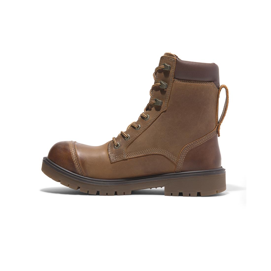 Timberland Pro Whitman 8-Inch Waterproof Composite-Toe Work Boot Full Grain Medium Brown Angled View