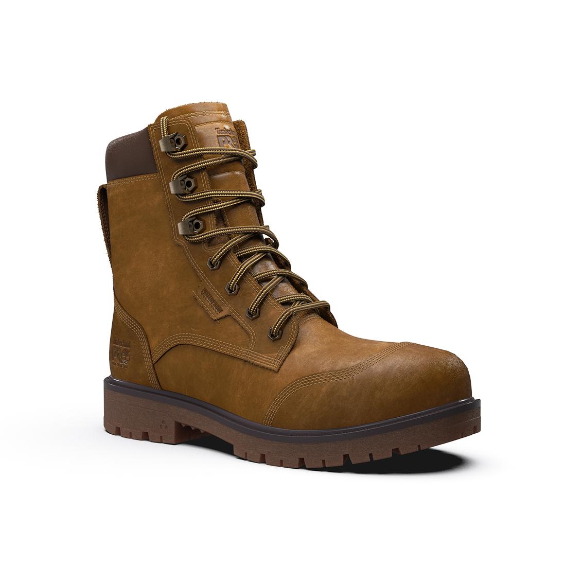 Timberland Pro Whitman 8-Inch Waterproof Composite-Toe Work Boot Full Grain Medium Brown Medial View