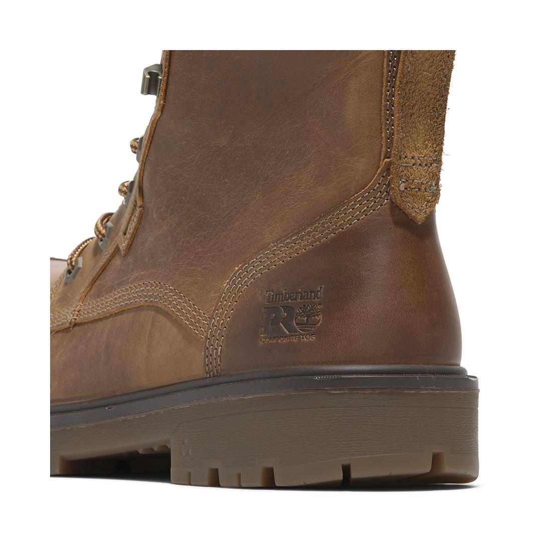 Timberland Pro Whitman 8-Inch Waterproof Composite-Toe Work Boot Full Grain Medium Brown View