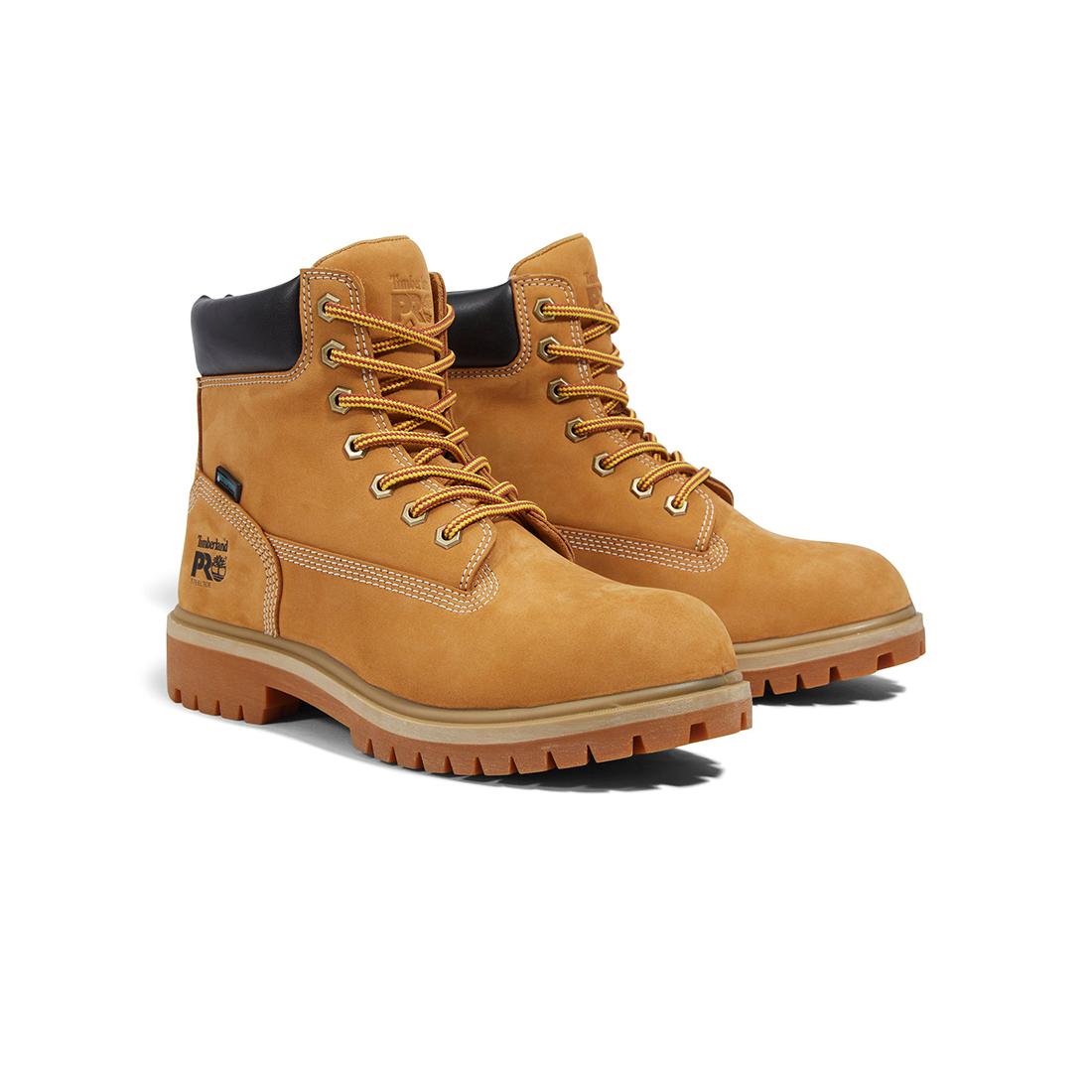 Timberland Pro Women's Direct Attach 6-Inch Waterproof Steel-Toe Work Boot Ins 200G Wheat Medial View