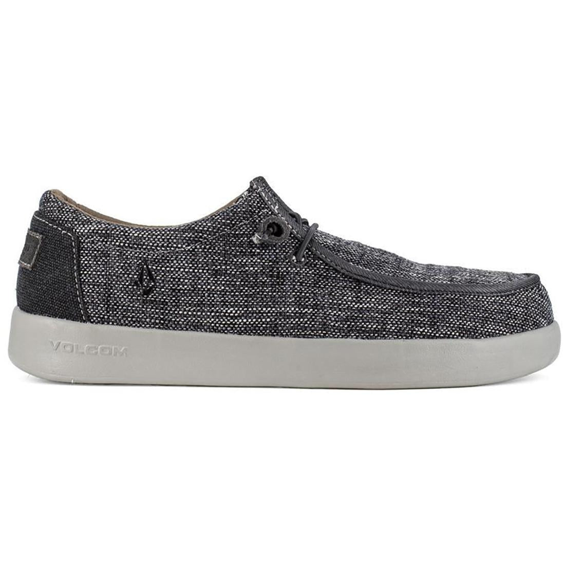 Volcom Chill Composite-Toe Slip On Work Shoe Dark Grey Profile View