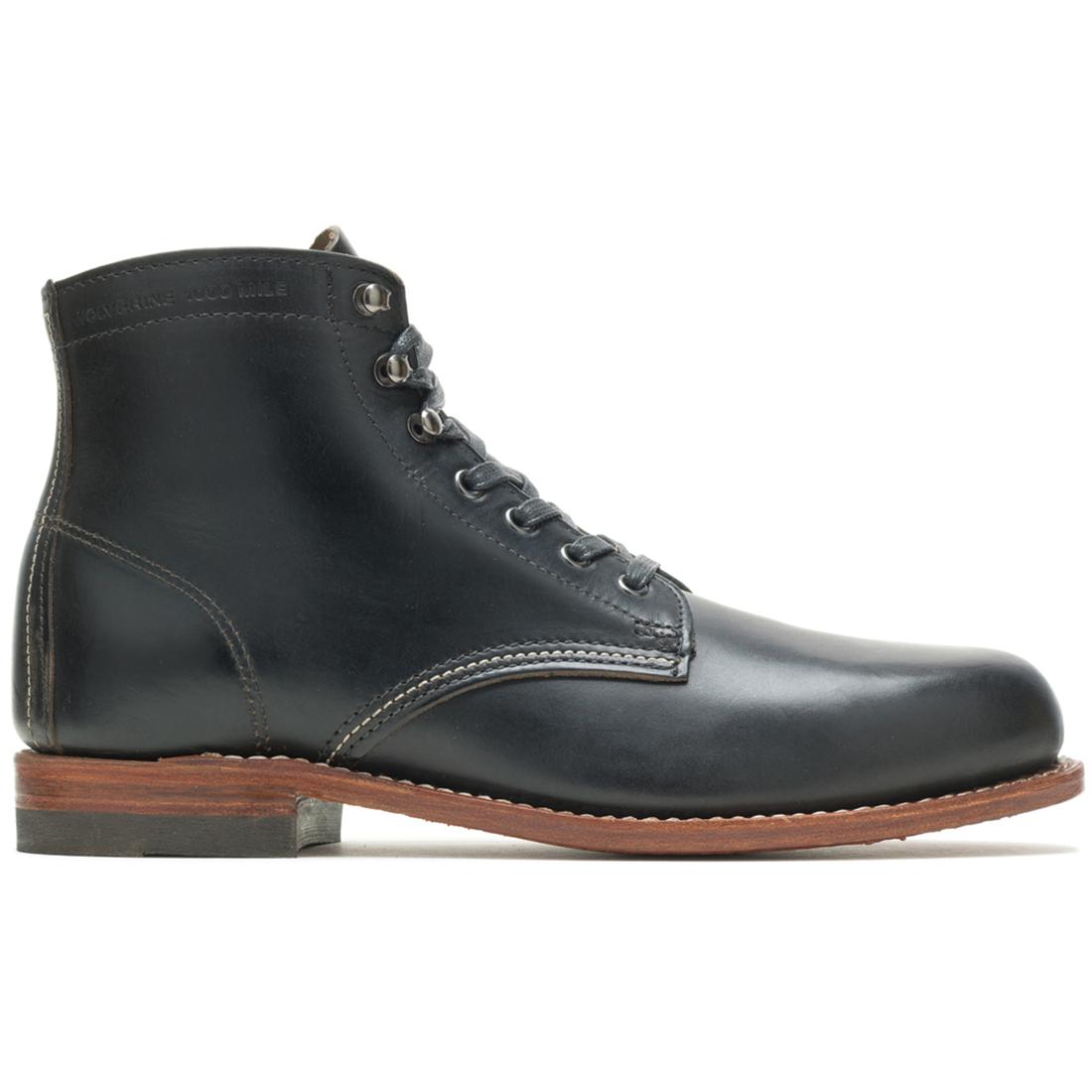 Wolverine 1000 Mile Soft-Toe Boot Black Profile View