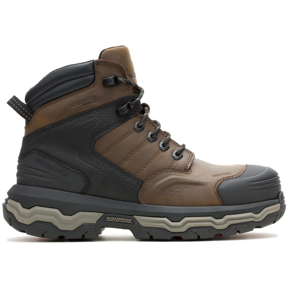 Wolverine Alpha Infinity CarbonMax Work Boot Dark Coffee Profile View