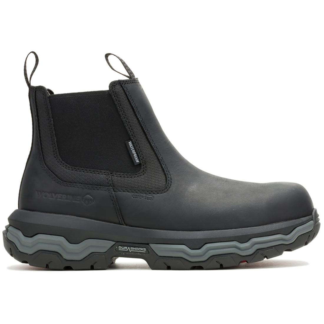 Wolverine Alpha Infinity CarbonMax Chelsea Work Boot Black Profile View