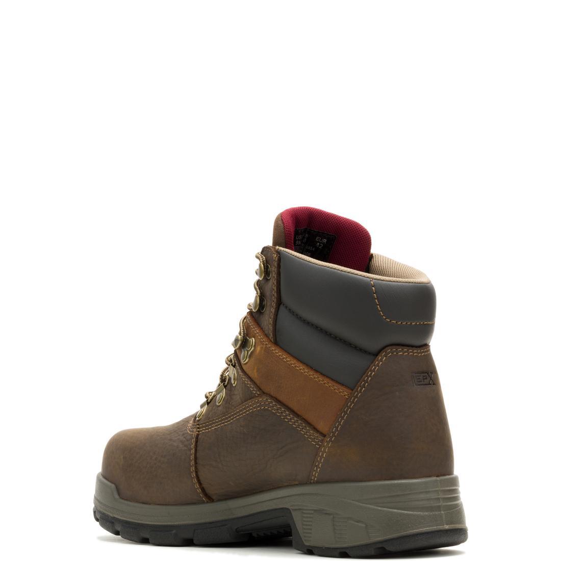 Wolverine Cabor EPX Waterproof 6" Composite-Toe Work Boot Dark Coffee W10314 Heel Image