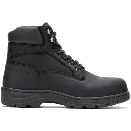 Wolverine Carlsbad Waterproof Soft-Toe Work Boot Black Profile View