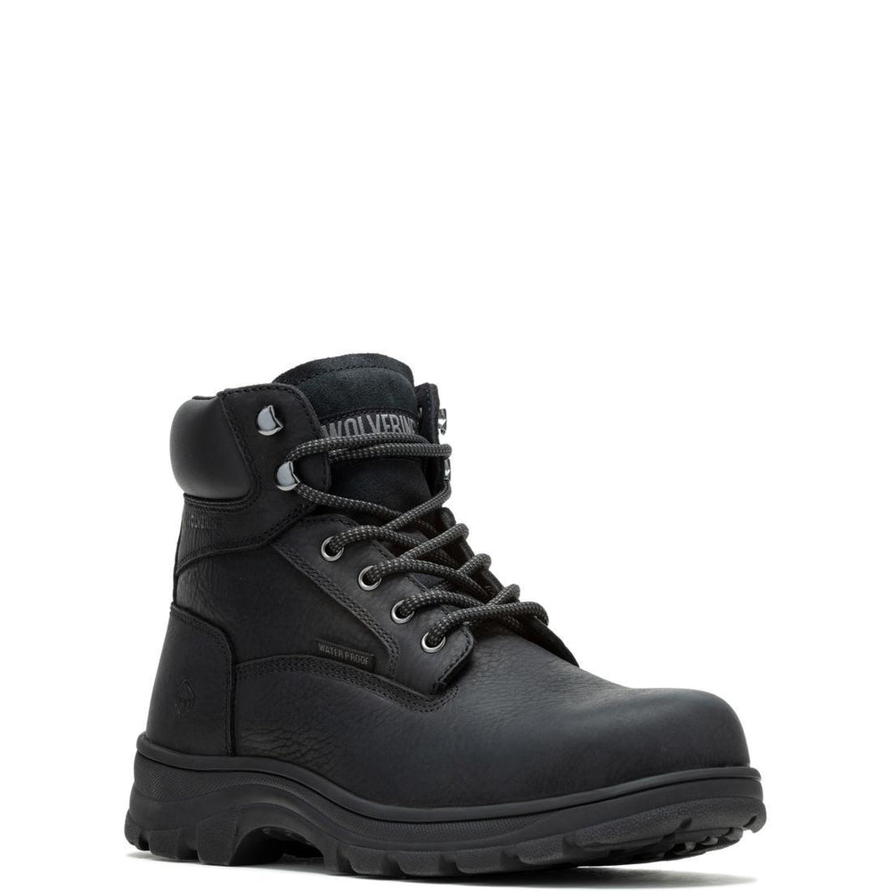 Wolverine Carlsbad Waterproof Steel-Toe Work Boot Black Steel-Toe,W231124 Medial Image